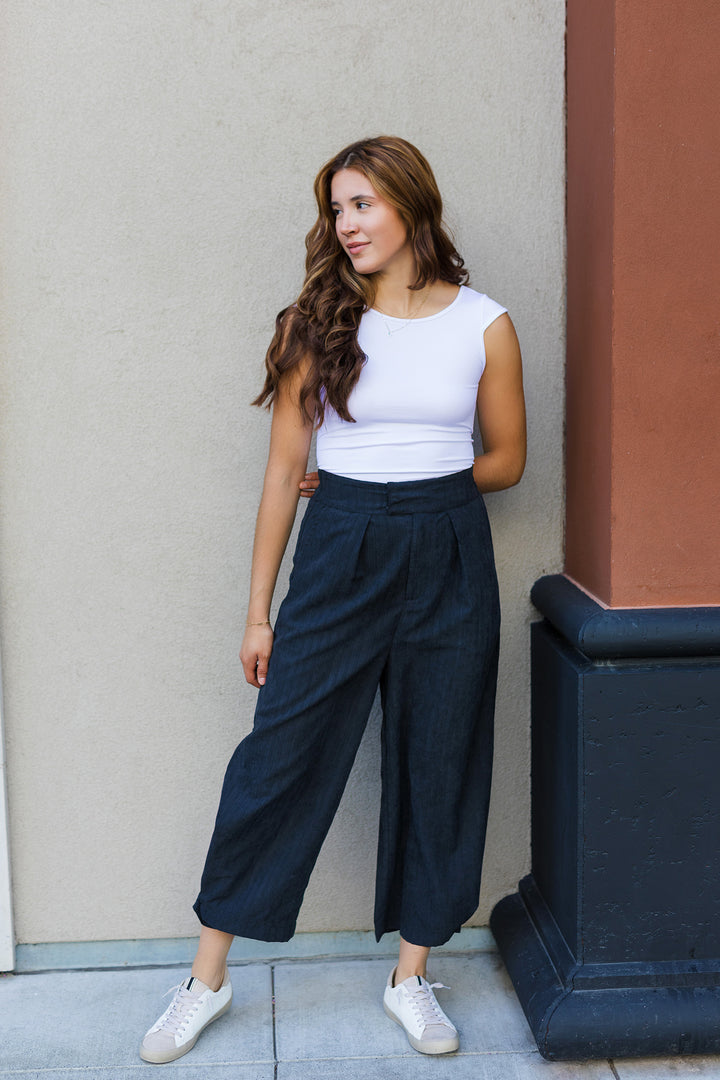 The Niagra Falls Black Wide Leg Pants