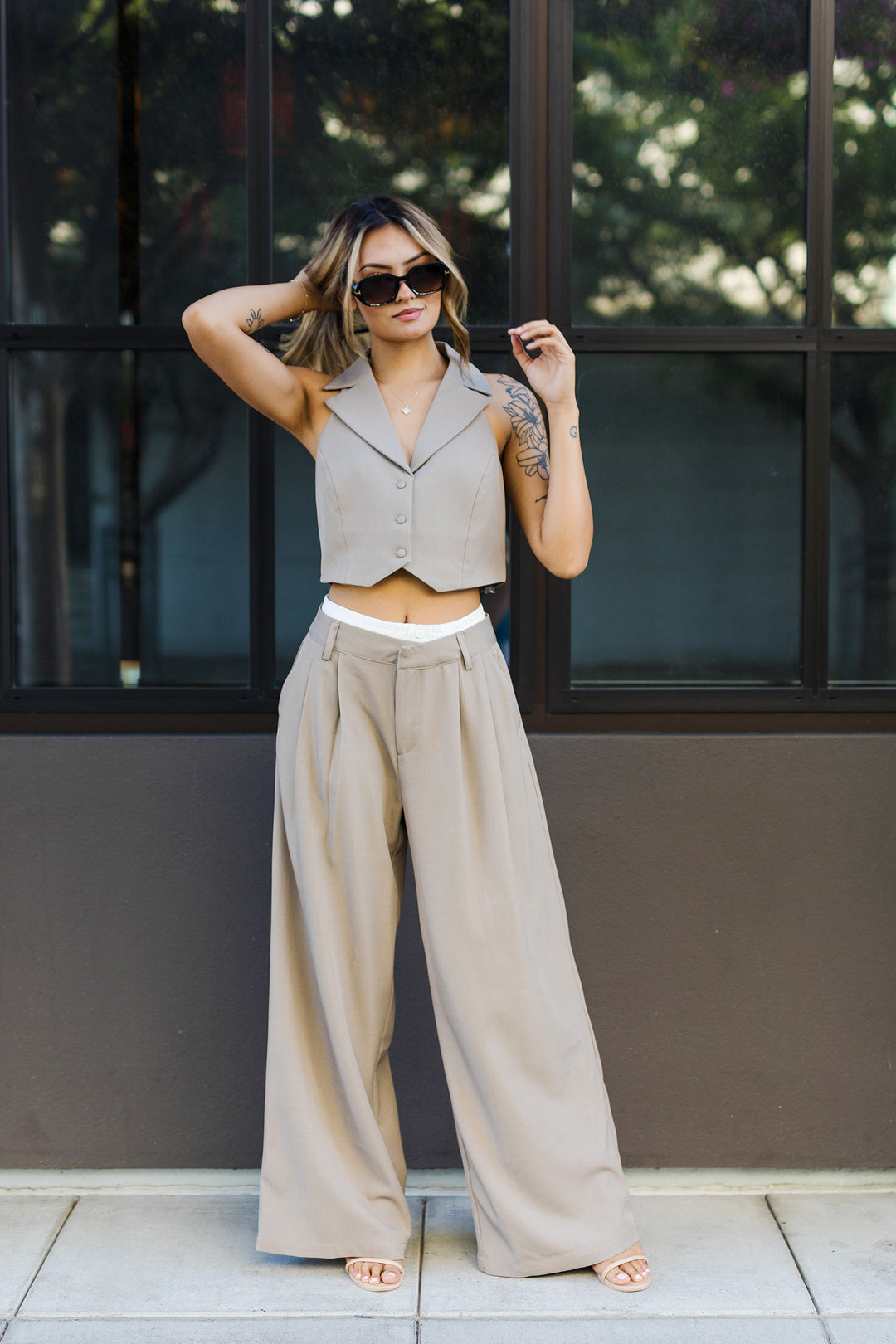 The La Vida Mocha Wide Leg Pants