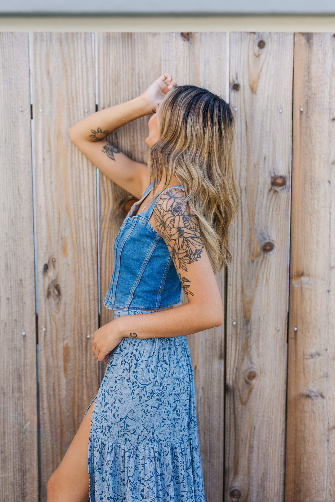 The Blue Lagoon Floral Print Maxi Skirt