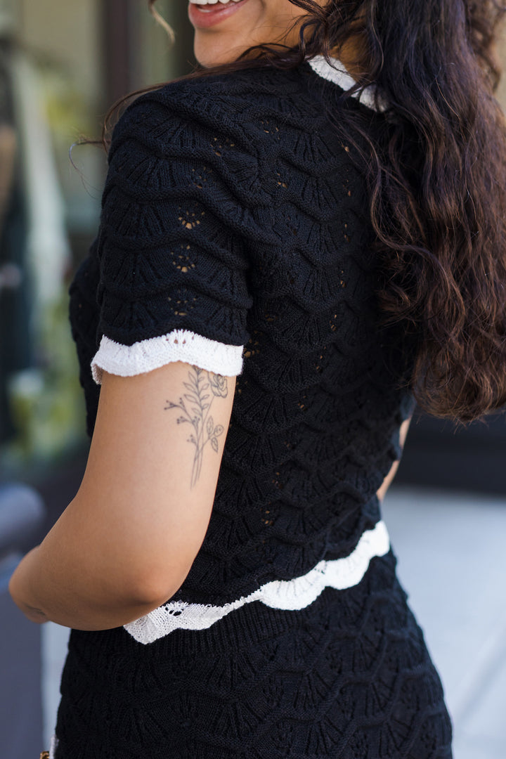 The Wednesday Morning Black Short Sleeve Cardigan