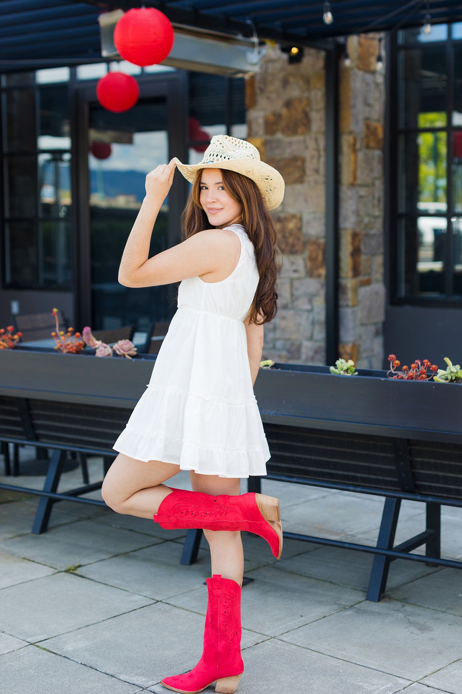 The Olivia Red Cowgirl Boots 8 Red