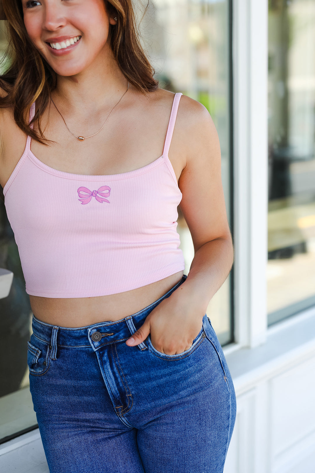 The Little Pink Bow Cami Tank