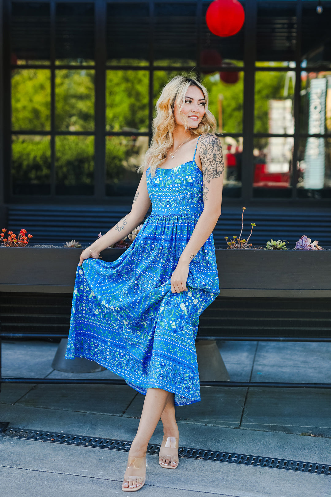 The Seaside Patterned Maxi Dress