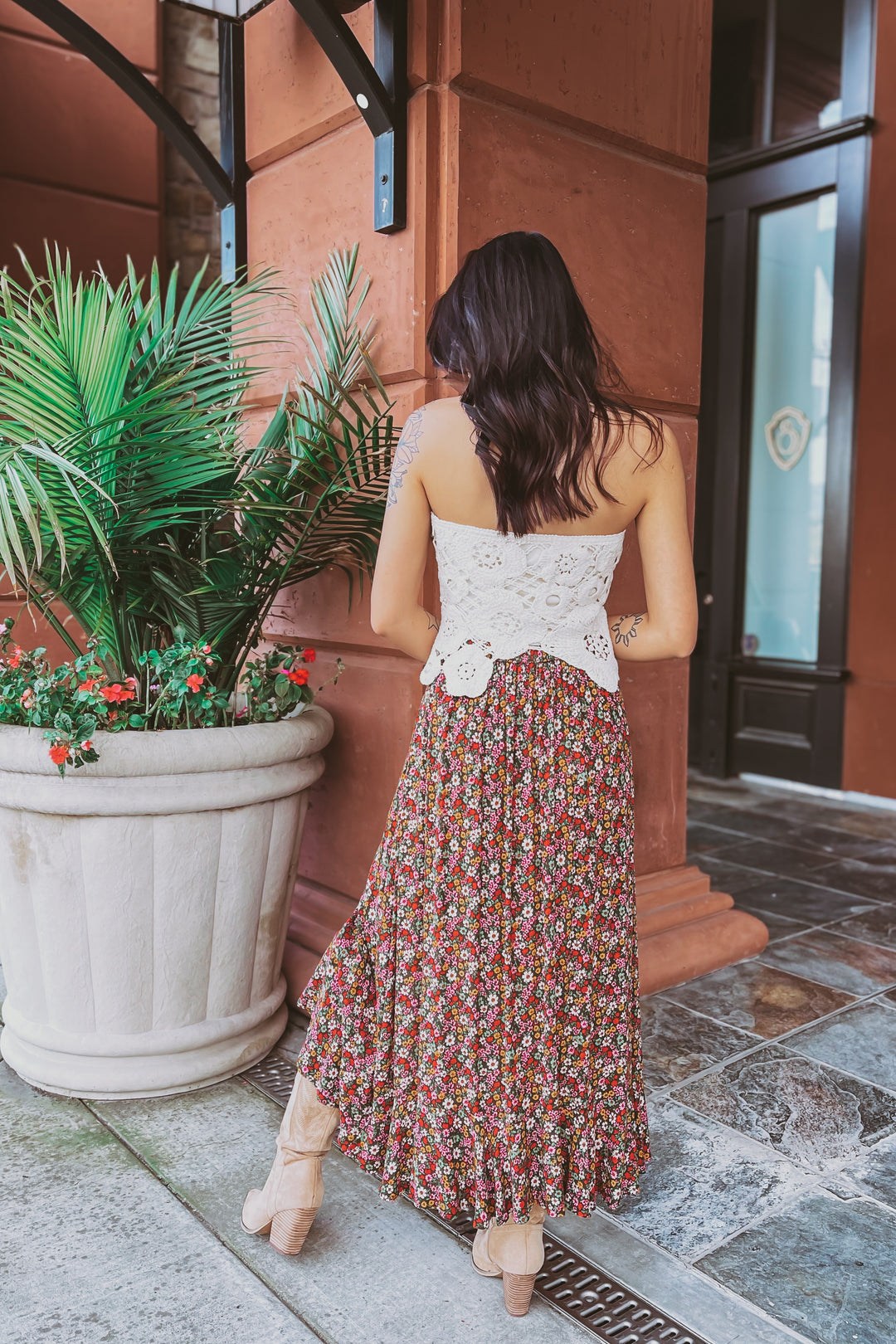 The Jolene Floral Crochet Tube Top