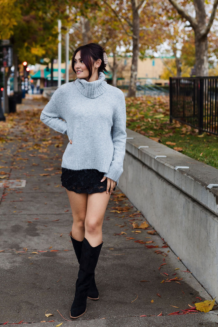 The Touch Of Texture Black Lace Mini Skirt