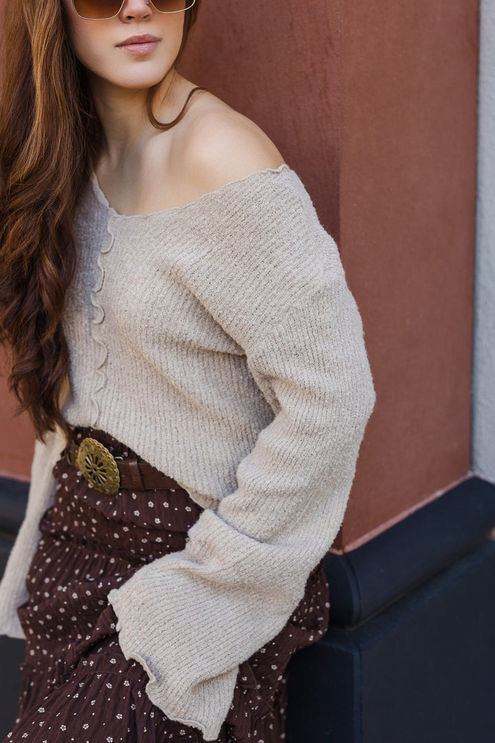 The All Seasons Soft Knit Boucle Sweater Top