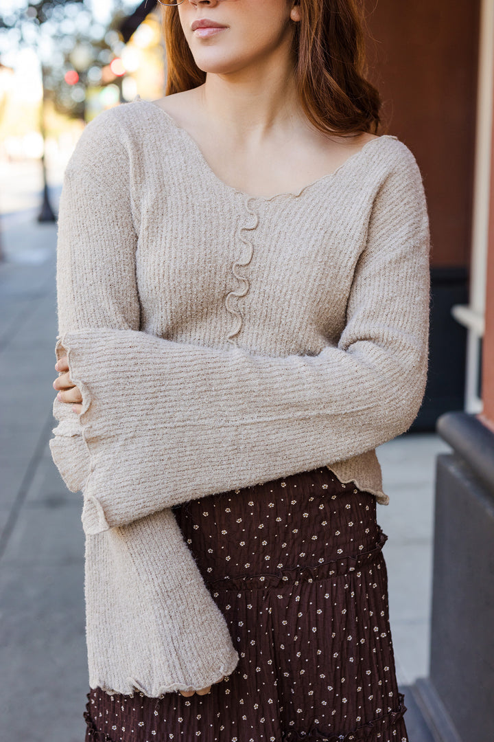 The All Seasons Soft Knit Boucle Sweater Top