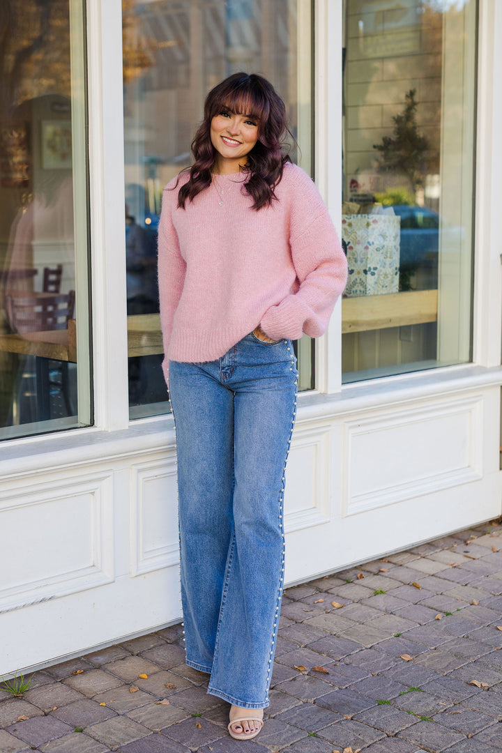 The First Kiss Blush Soft Knit Sweater