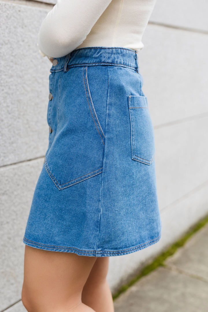 The Girl of Your Dreams Denim Mini Skirt