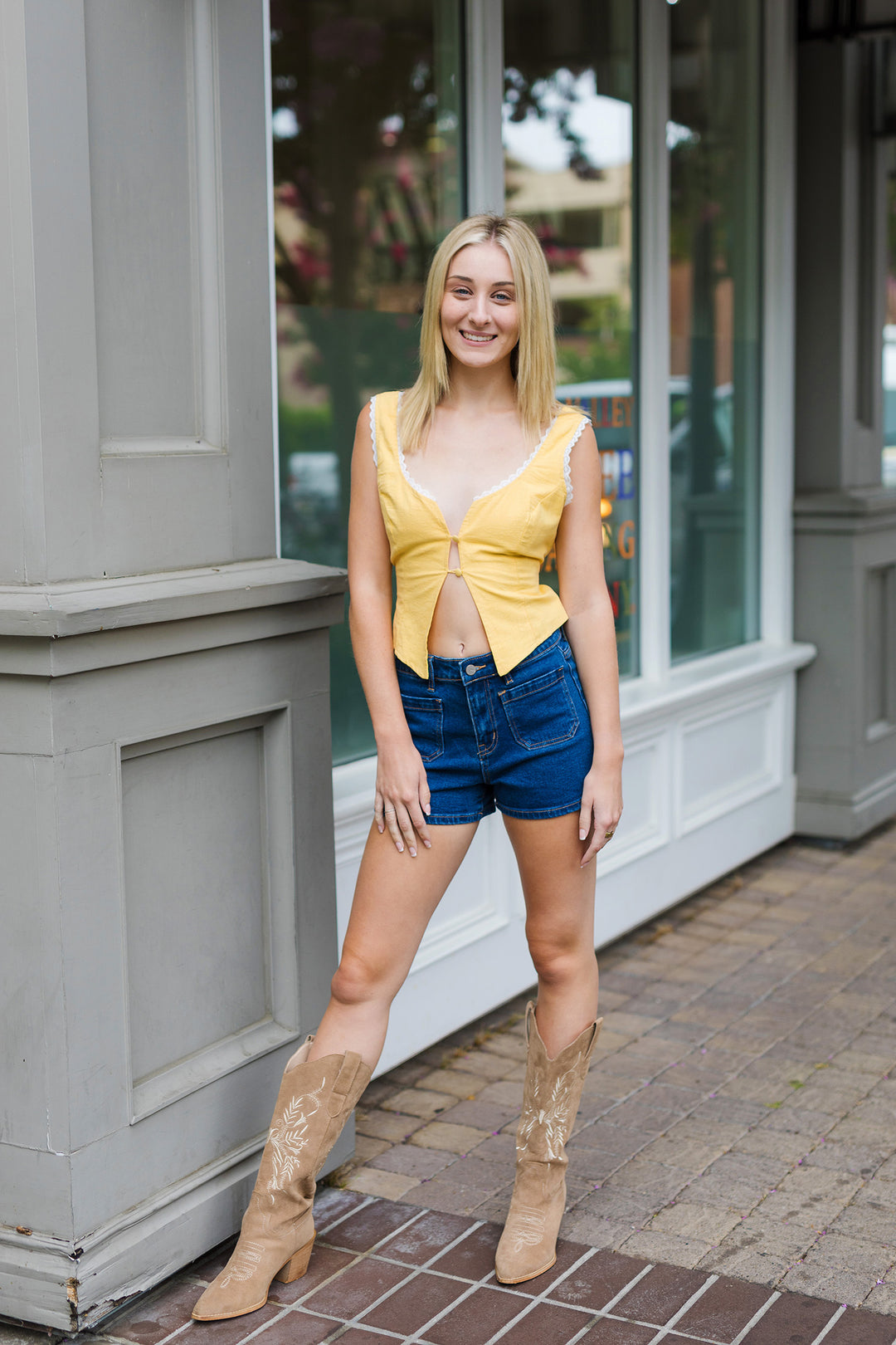 The Canary Yellow Corset Top