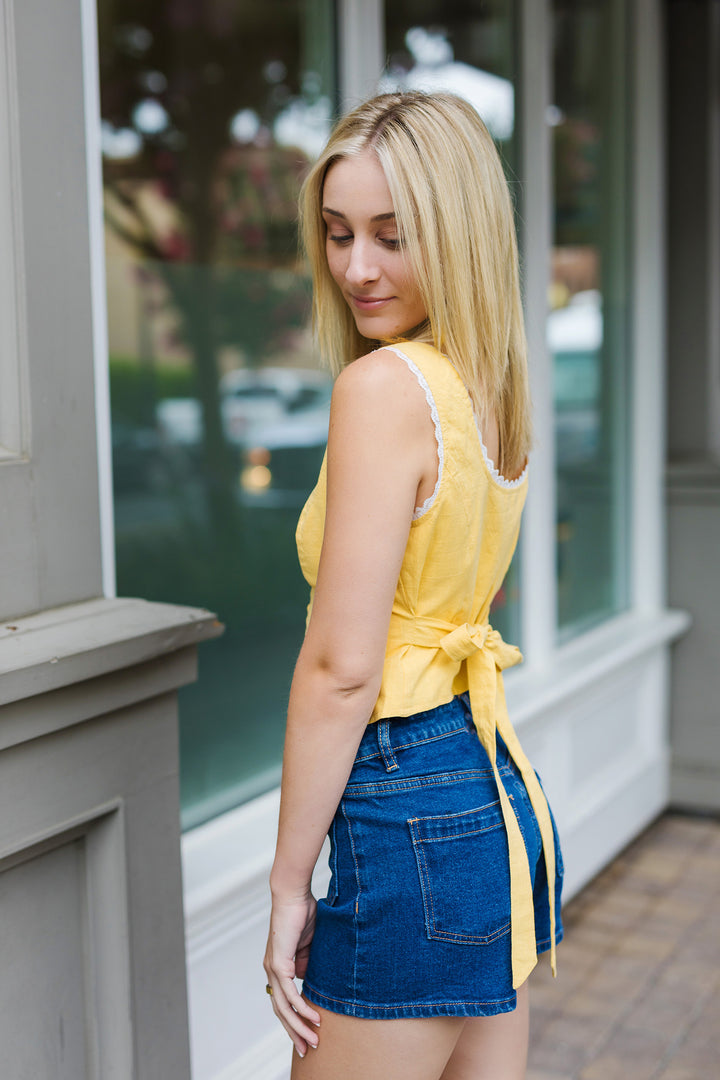 The Canary Yellow Corset Top