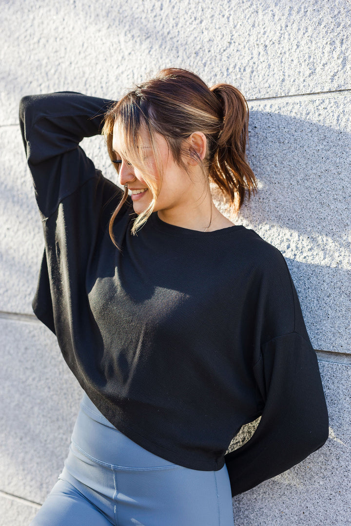 The Layer On Ribbed Long Sleeve Top by ZSupply