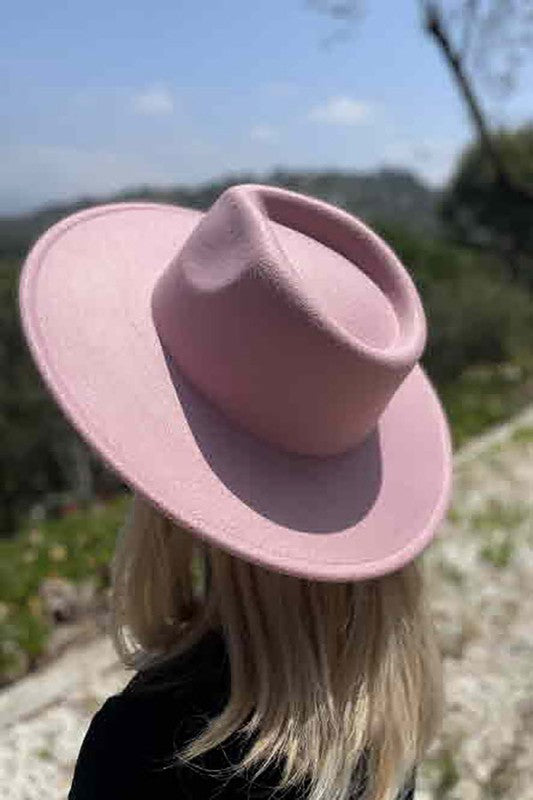 Girls Flat Brim Fedora Hats