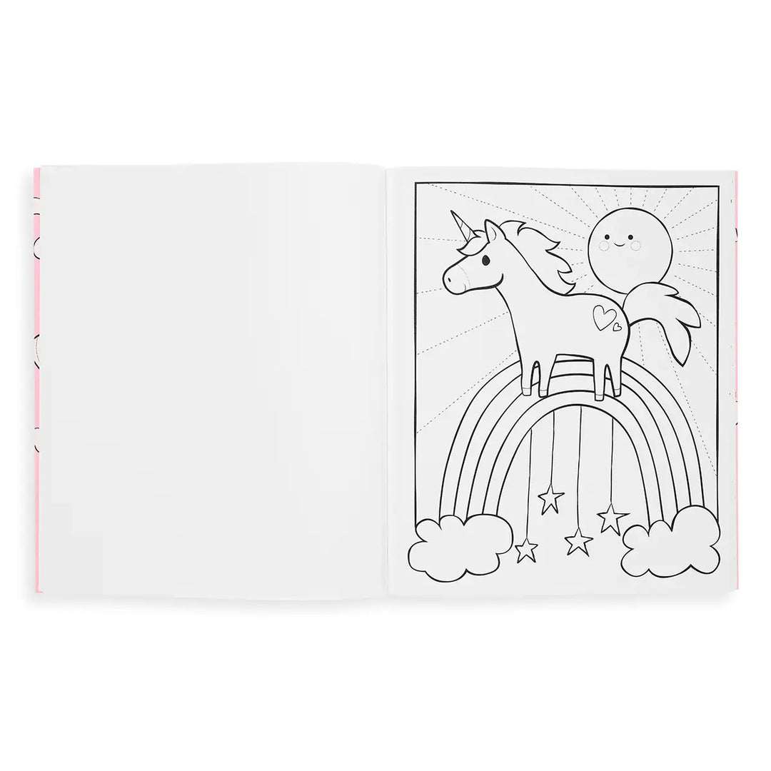 Girls Enchanting Unicorns Color-In Book by OOLY