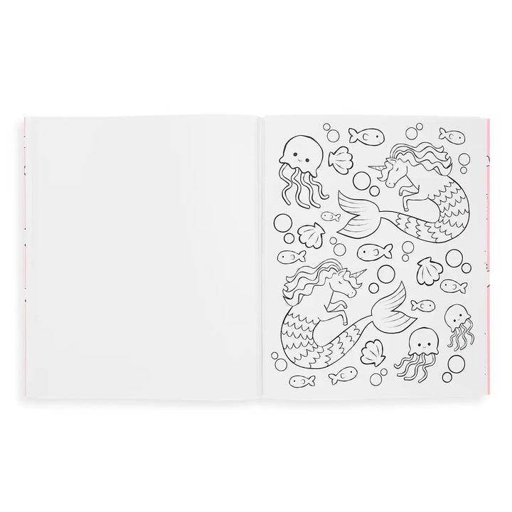 Girls Enchanting Unicorns Color-In Book by OOLY