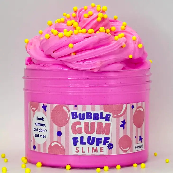 Kids Pink Bubble Gum Fluff Slime