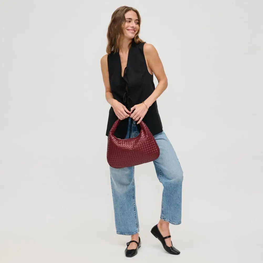 The Adela Woven Hobo Bag