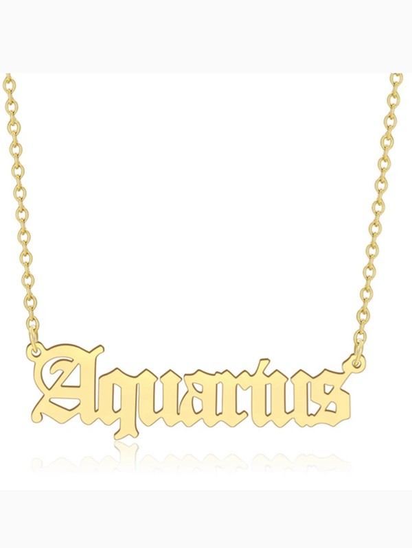 Astrology Old English Necklace