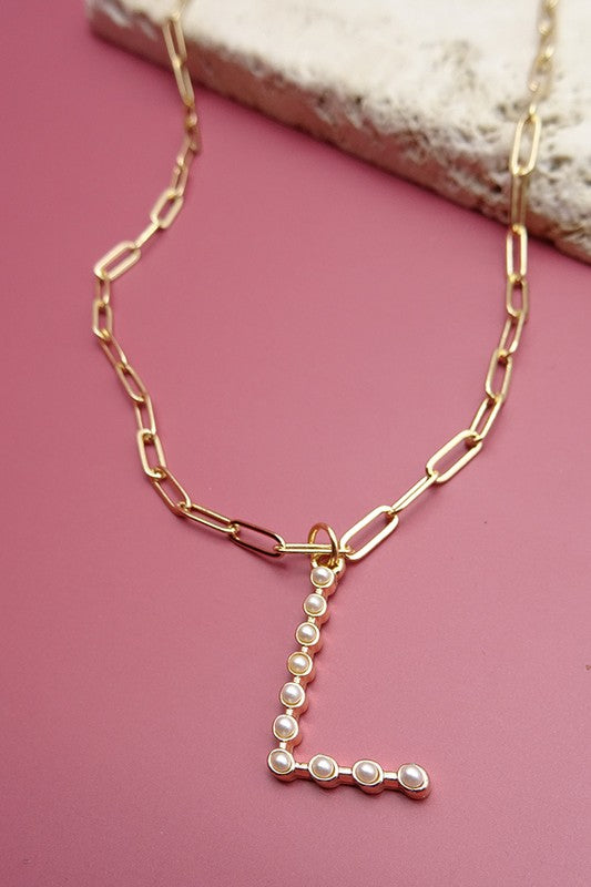 The Pearl Initial Necklace