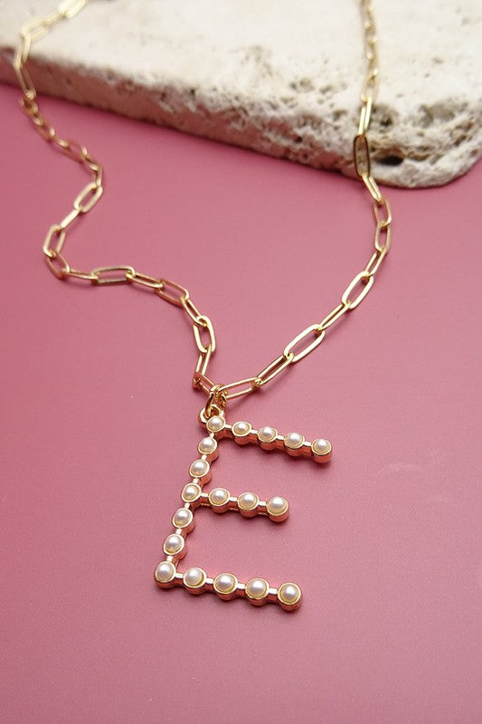 The Pearl Initial Necklace