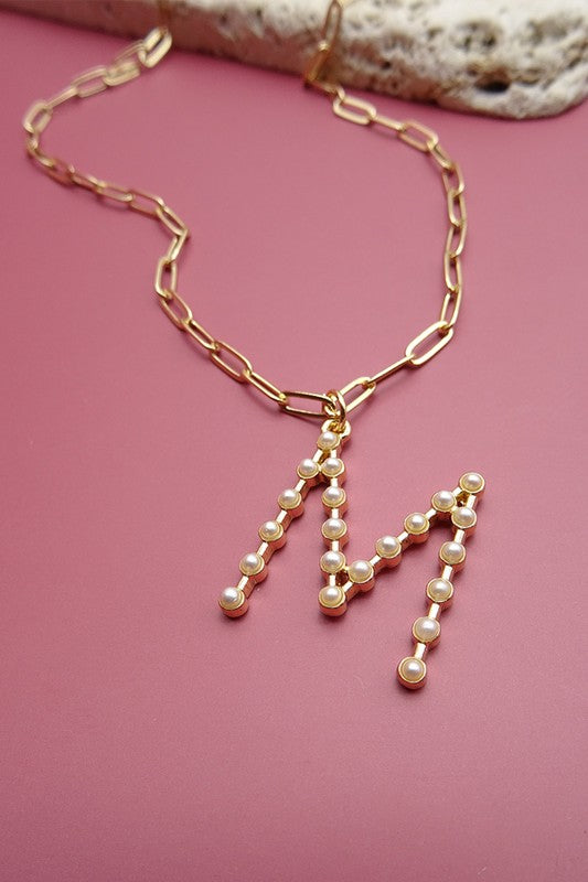 The Pearl Initial Necklace