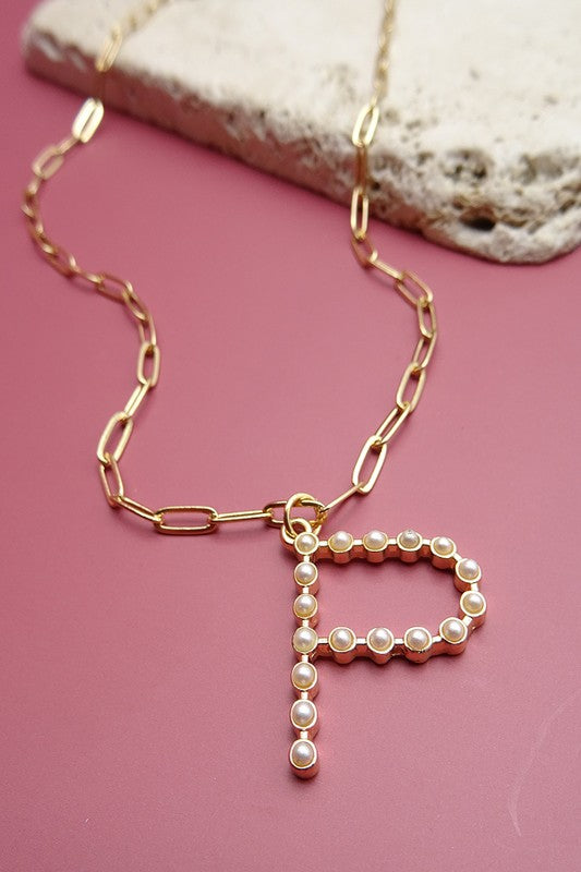 The Pearl Initial Necklace