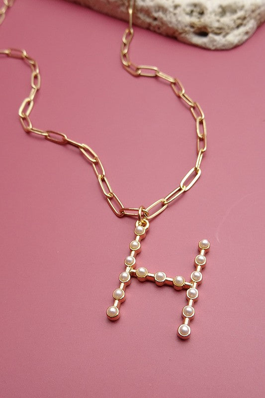 The Pearl Initial Necklace