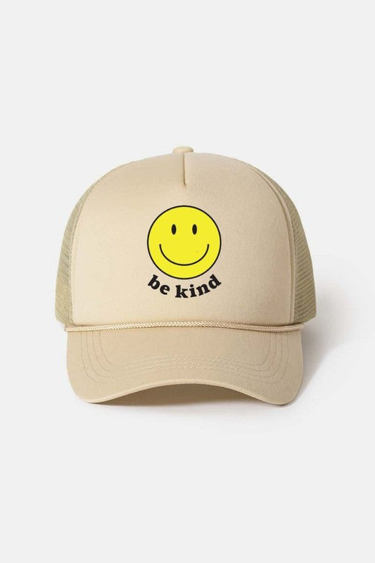 The Be Kind Smiley Trucker Hat