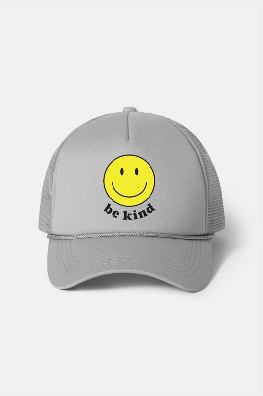 The Be Kind Smiley Trucker Hat